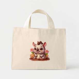 Mini Tote Bag Rhinocéros