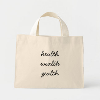 Mini Tote Bag richesse en santé zèle