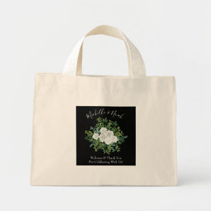 Mini Tote Bag Rose noir blanc Mariage élégant moderne