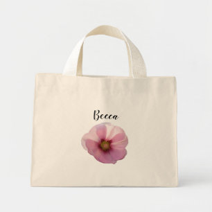Mini Tote Bag Rose Trèfle Rose Personnalisé