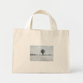 Mini Tote Bag Rural winter road