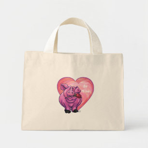 Mini Tote Bag Saint Valentin au cochon