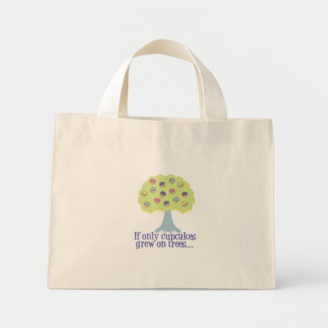 Mini Tote Bag Si seulement des petits gâteaux sur les arbres (Devant)