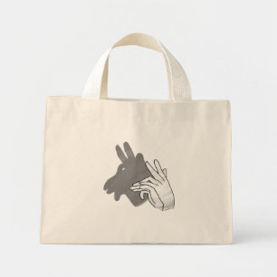 Mini Tote Bag Silhouette à la main Billy Goat Grey