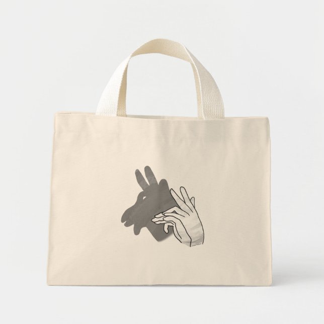 Mini Tote Bag Silhouette à la main Billy Goat Grey (Devant)