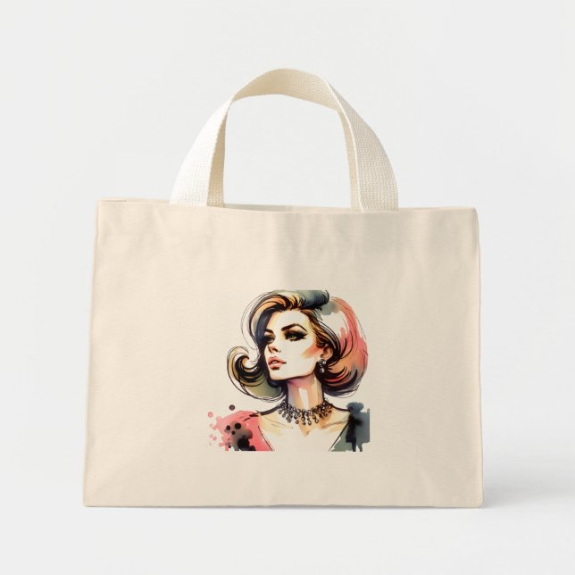 Mini Tote Bag Sirène des années 60 (Devant)