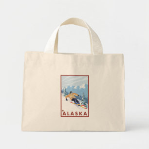 Mini Tote Bag Ski de neige - Alaska