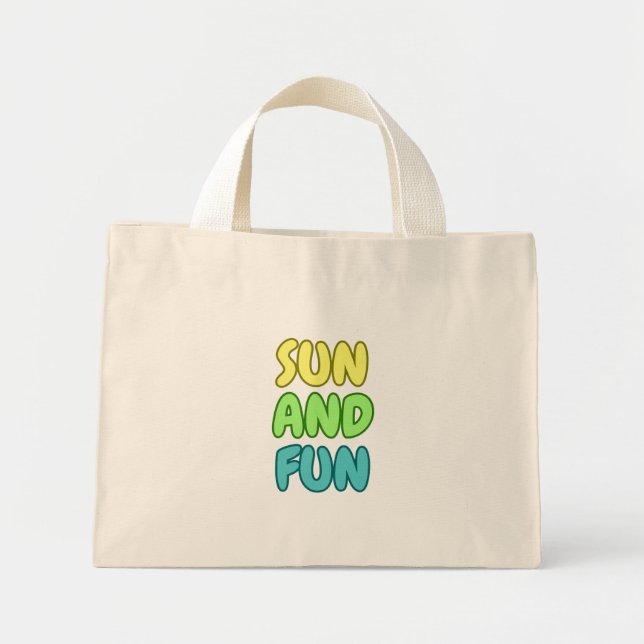 Mini Tote Bag Soleil Et Amusement Petit Tote (Devant)