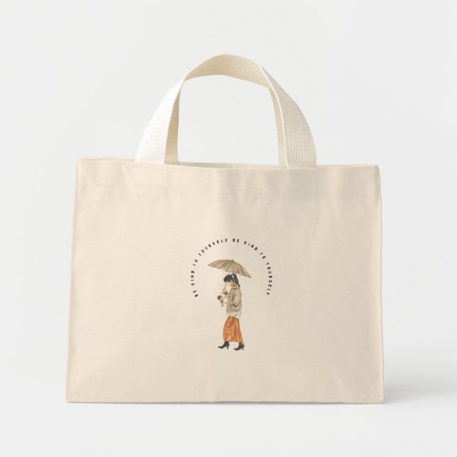 Mini Tote Bag Soyez gentil avec vous (Devant)