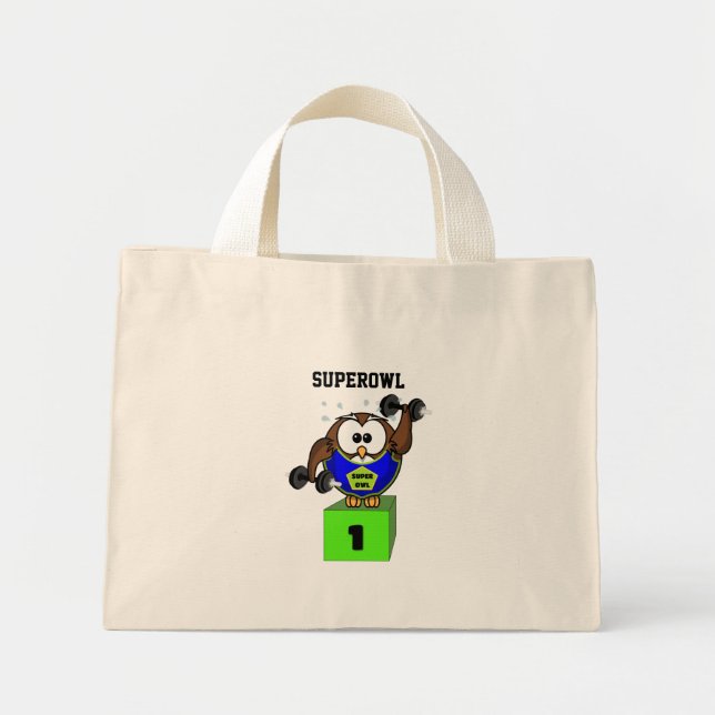 Mini Tote Bag SuperOwl (Devant)