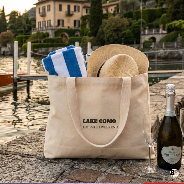 Mini Tote Bag Sur mesure Lac Côme Les Smith Week-end Personnalis (Créateur téléchargé)