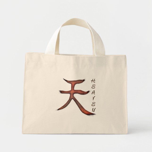 Mini Tote Bag SYMBOLE KANJI POUR LA Série HEAVEN (Devant)