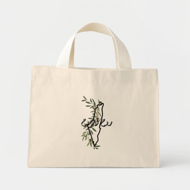 Mini Tote Bag T-Shirt free palestine ح marin (Devant)