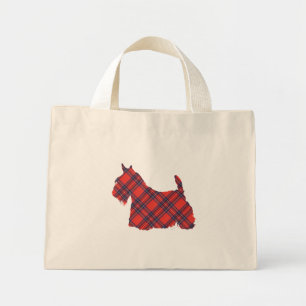 Mini Tote Bag Tartan Stewart du Terrier Écossais