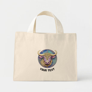 Mini Tote Bag Taureau Personnalisé Zodiaque