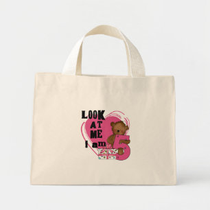 Mini Tote Bag Teddy Bear I'm 5 Anniversaire T-shirts et cadeaux