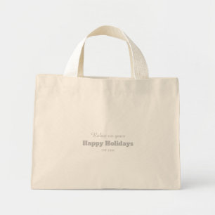 Mini Tote Bag Texte personnalisable Moderne tendance do-it-yours