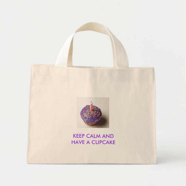 MINI TOTE BAG TINY FOURRE-TOUT GARDE LE CALME ET A UN C... (Devant)