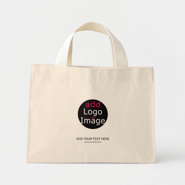 Mini Tote Bag Trendy Modern Professional Customizable Business  (Devant)