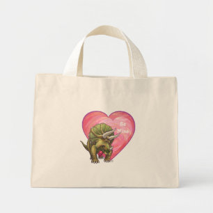 Mini Tote Bag Triceratops la Saint-Valentin