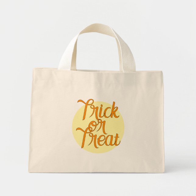 Mini Tote Bag Tricoter ou traiter (Devant)