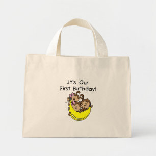 Mini Tote Bag Triplets 1er - Deux filles Un garçon Tshirts et ca
