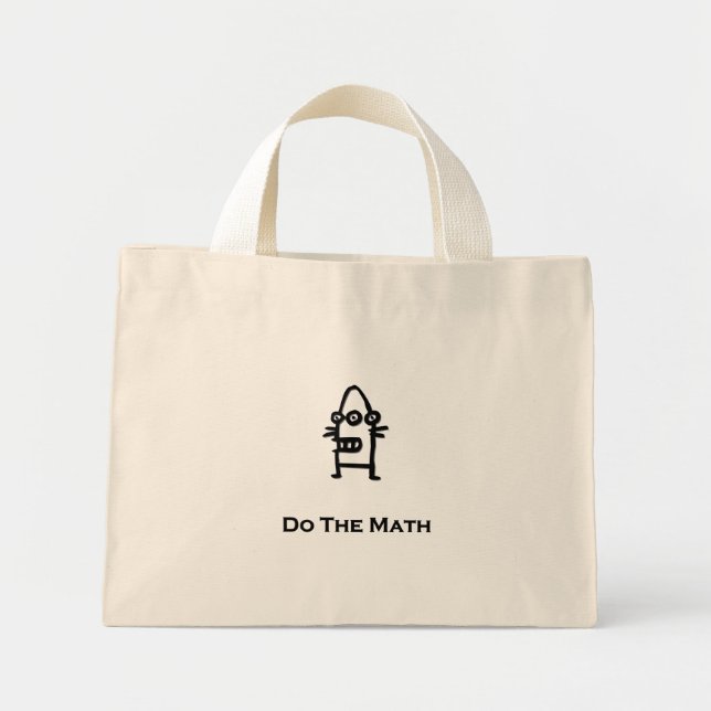 Mini Tote Bag Trois Oeil Bot Faire Le Mathe (Devant)