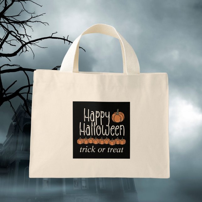 Mini Tote Bag Trucs d'Halloween festif ou réglez (Créateur téléchargé)