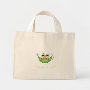 Mini Tote Bag Twin Girls - Deux pois dans un pod