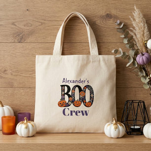 Mini Tote Bag Typographie d'Halloween pour enfants Boo Crew Jack