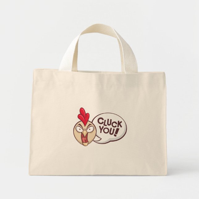 Mini Tote Bag Va te faire foutre ! (Devant)