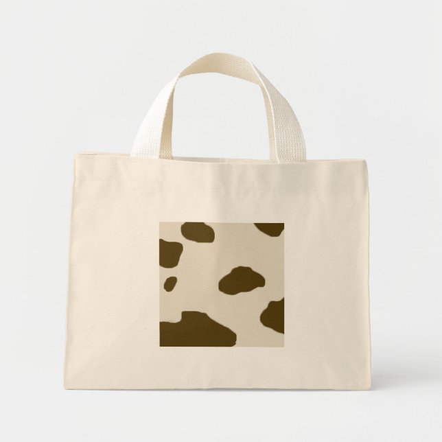 Mini Tote Bag VACHE PEAU brun (Devant)