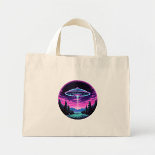 Mini Tote Bag Vaisseau Spatial Extraterrestre Rétro Futuriste