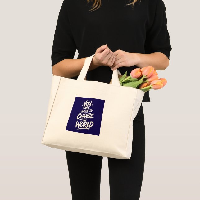 Mini Tote Bag Vous Allez Changer le Monde (Devant (produit))