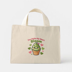 Mini Tote Bag Vous faites éclore mon cœur avec un Matcha Kawaii 