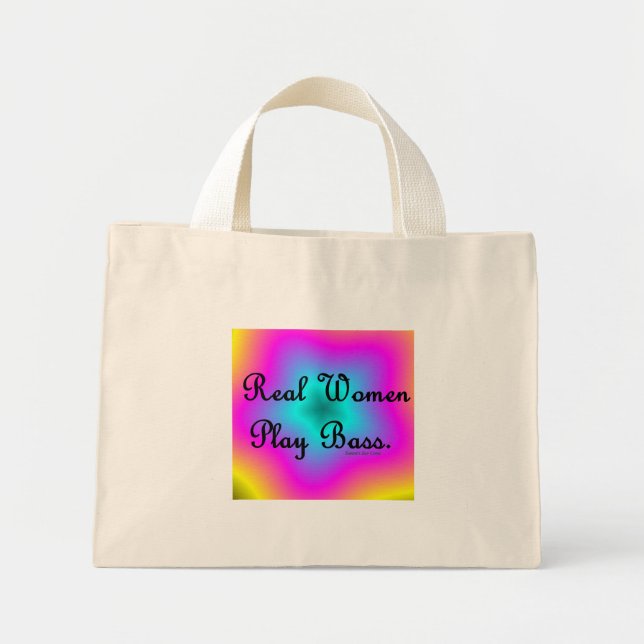 Mini Tote Bag Vraiment les femmes jouent au bar (Devant)