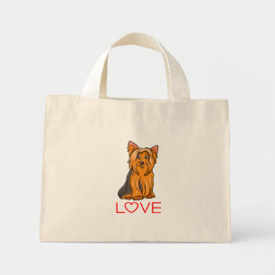 Mini Tote Bag Yorkshire Terrier chiot mignon dessin animé