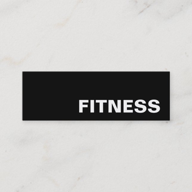 Mini Trendy Creative Black Fitness Carte de visite (Devant)
