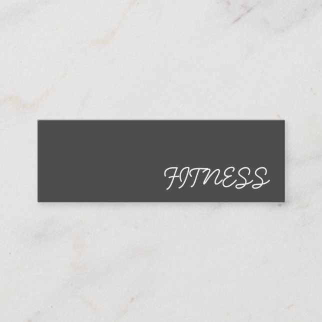 Mini Trendy Creative Gray Fitness Carte de visite sport (Devant)