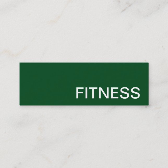 Mini Trendy Creative Green Fitness Carte de visite (Devant)