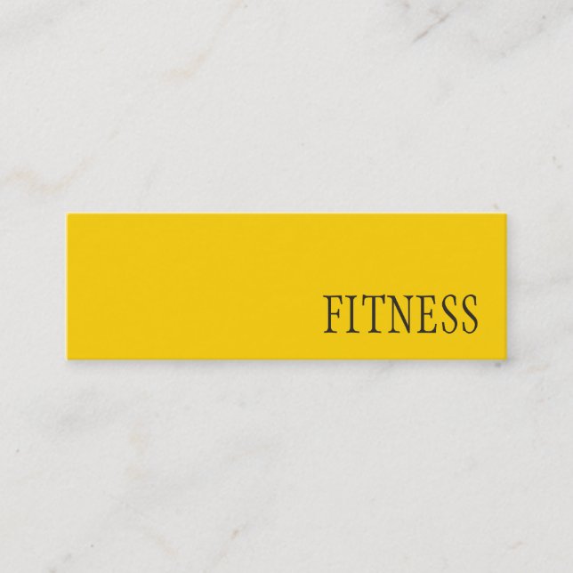 Mini Trendy Creative Yellow Fitness Carte de visite spo (Devant)