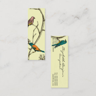 Mini Trois oiseaux parlant le carte de visite mince de