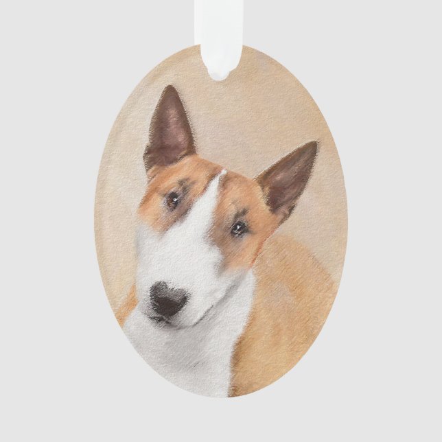 Miniature Bull Terrier Peinture - Jolie Original D (devant)