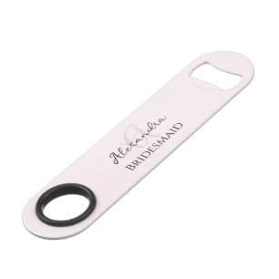 Miniature moderne Monogramme rose pâle minimaliste