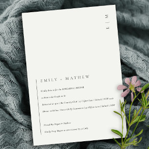 Miniature moderne Noir blanc Répétition Invitation