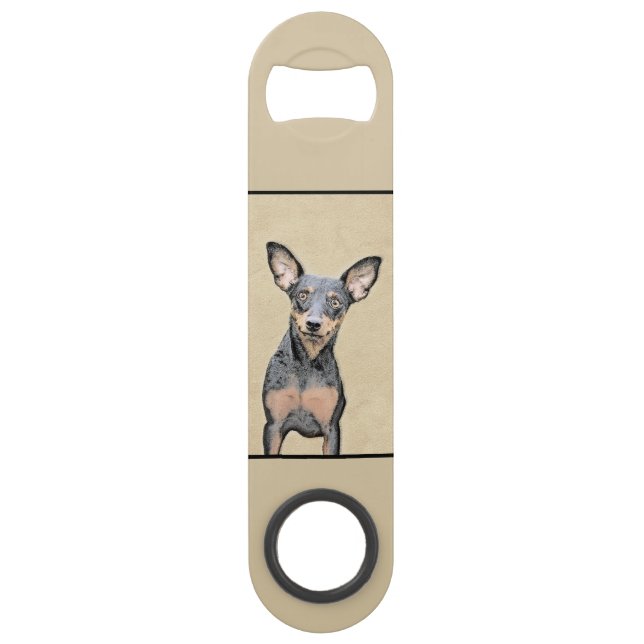 Miniature Pinscher Peinture mignonne Chien Art ori (Dos)