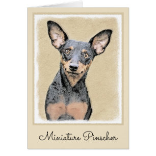 Miniature Pinscher Peinture mignonne Chien Art ori
