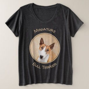 Miniature Taureau Terrier Peinture - Joli Original