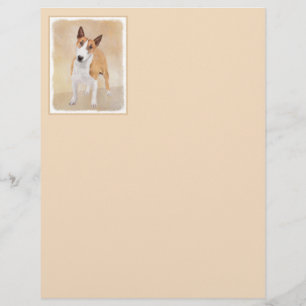 Miniature Taureau Terrier Peinture - Joli Original