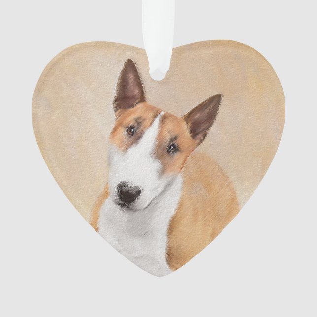 Miniature Taureau Terrier Peinture - Joli Original (devant)